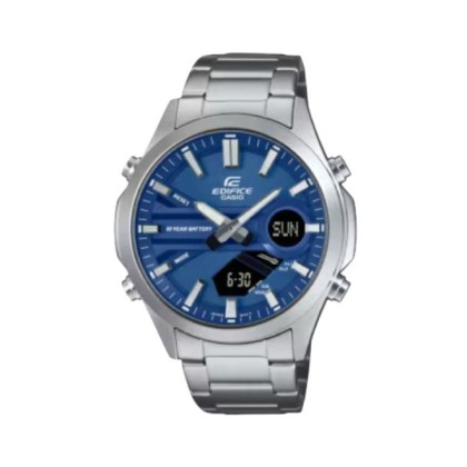 Casio Edifice EFV-C120D-2A Blue Dial Analog-Digital Stainless Steel Band Men Watch